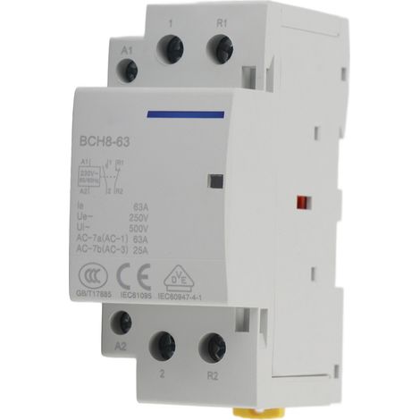 Haushalts-wechselstromschütz 2p 63a, Din-schienenmontage 1ö 1ö (220v230v)
