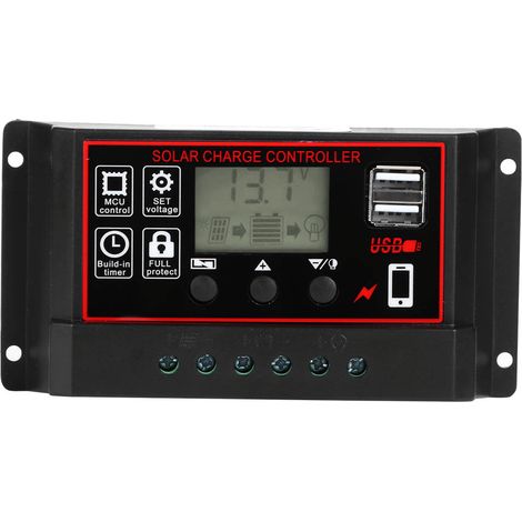 12v/24v Photovoltaik-solarzähler, Intelligenter Laderegler Mit Digitalanzeige, Usb 5v/60a