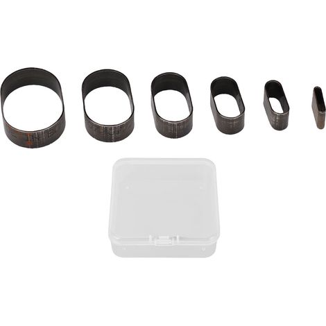 Lederschneidwerkzeugset, Ovale Form, Hohllochbohrer Mit 10 Mm, 13 Mm, 16 Mm, 19 Mm, 22 Mm Und 25 Mm Durchmesser