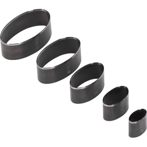 Set Aus Lederstanzformen, Ovale Form, Hohlstanzwerkzeug Mit Langem Schaft, 20 Bis 60 Mm, Für Bastelarbeiten, 5-teilig