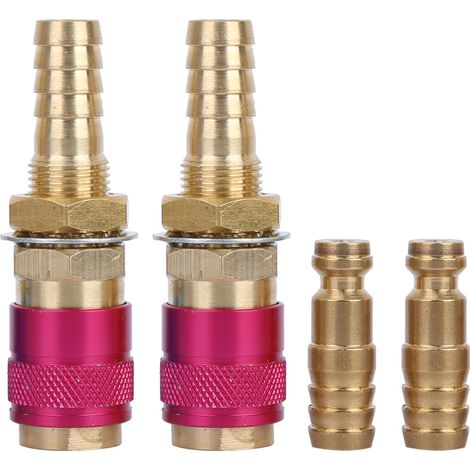 Roter M10-wasser- Und Gasadapter, Schnellanschluss Für Wig-schweißbrenner, 2 Stück