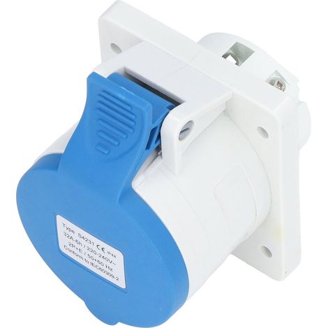 Industrieller 3-poliger 2p+e-stecker, Ip44 Wasserdicht, Verdeckter Montageanschluss, Luftfahrtstecker, 220–240 V Wechselstrom, 32 A