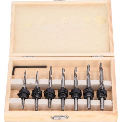 8-teiliges Senkschrauben-set, Hss-pilotbohrung Für Holz