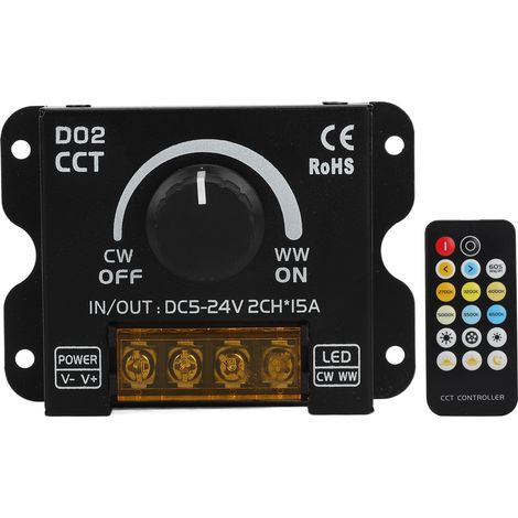 2-kanal-led-dimmer, 360°-drehregler, Farbtemperatur-taste, Lichtleiste Mit Fernbedienung, Dc 5v-24v