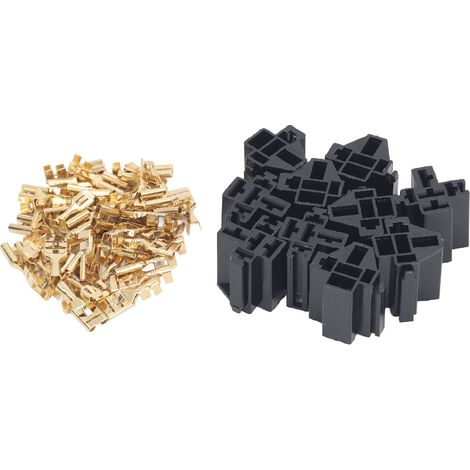 Relais-steckverbinder-set, 10 Stück, 5-poliges Gehäuse, 12v 30a/40a-buchse Mit 30 X 10 Mm Und 20 X 6,3 Mm Anschlüssen Für Pkw, Lkw Und Andere Fahrzeuge