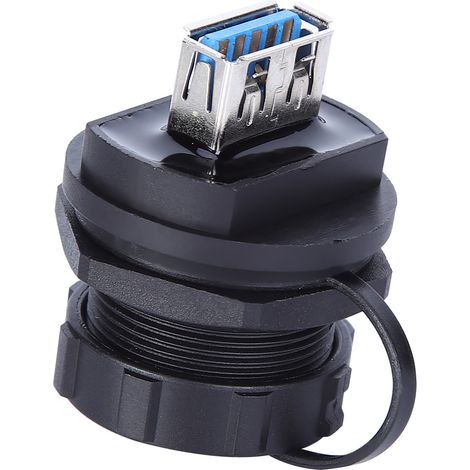 Wasserdichter Usb-anschluss, Kupferkontakt, Pa66-isolierung, Doppelte Staubschutzkappe, Usb 3.0-buchse