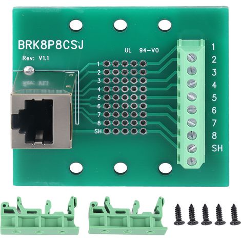 Rj45 8p8c Ethernet-anschlussplatine, Netzwerkanschluss, Schraubklemme Mit Halterung Für Computer, Router, Switches