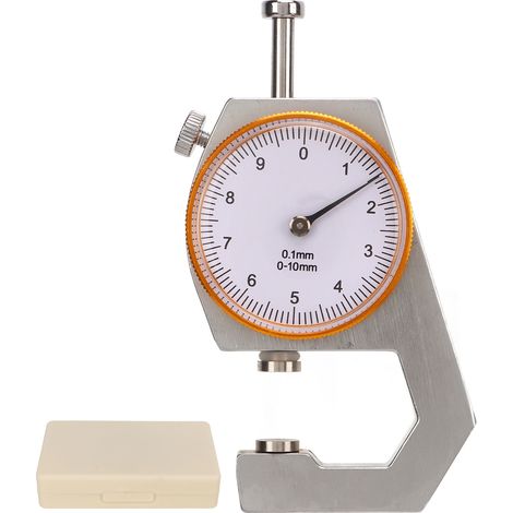 Flachkopf-dickenmessgerät, Messbereich 0–10 Mm, Präzises Rundes Zifferblatt Zur Messung Von Papier, Schmuck Und Leder