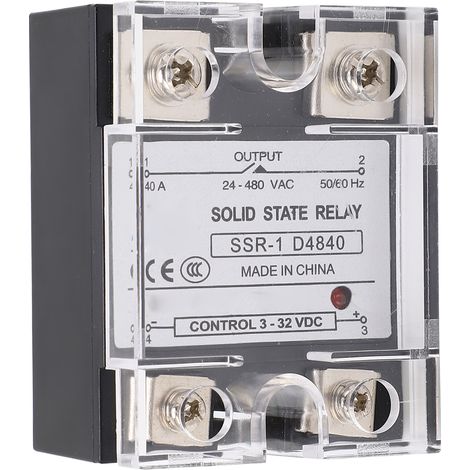 Halbleiterrelais (ssr) Für Industrielle Systeme, 40 A Dc Auf Ac 24-480 V, Für Cnc-werkzeugmaschinen Und Verpackungsmaschinen