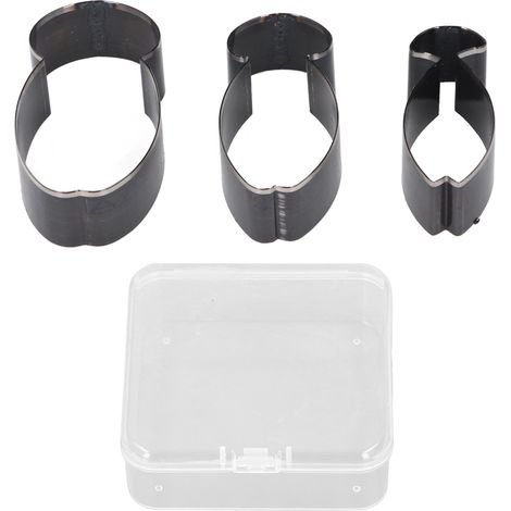 Fischförmige Lederstanzformen, 3-teiliges Set, 76 X 70 X 61 Mm Lang, Hohlstanzwerkzeug Aus Legiertem Stahl Für Bastelarbeiten