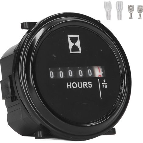 99999,9-stunden-ac/dc-timer, Universeller Betriebsstundenzähler, Vollständig Abgedichtetes, Rundes Quarz-messgerät, 6–80 V