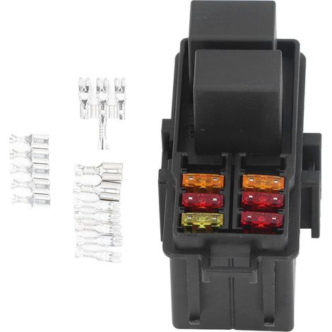 Sicherungs- Und Relaiskasten Mit 2 X 12-v-gleichstrom-relais (30 A, 5-polig) Und 6 X 5-a-, 10-a- Und 20-a-sicherungen Für Auto Und Boot