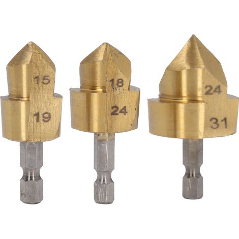 Tpr-hebebohrer, 3-teiliges Set, 1/4-zoll-sechskantschaft-hebebohrer, Wasserrohr-aufweitbohrer, Lochöffner, Aufweiter