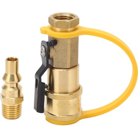 Schnellanschluss-gasarmatur, 1/4-zoll-adapter Mit Natürlicher Entlüftung Und Absperrventil