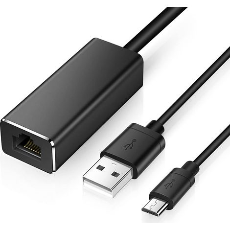 Micro-usb-zu-rj45-ethernet-netzwerkadapter, Usb-lan-zu-10/100-mbit/s-ethernet-adapter Für Chromecast Und Fire Tv Stick (3. Generation) Mit Usb-2.0-stromkabel