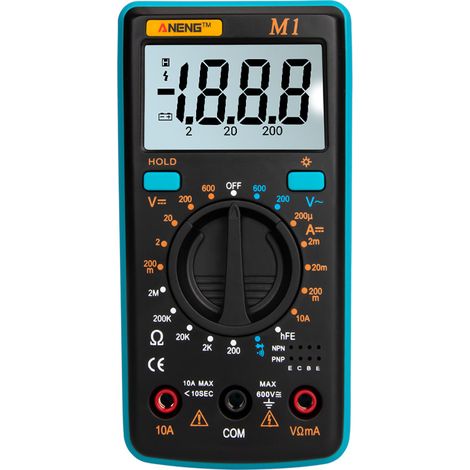 M1 Blaues Tragbares Digitales Multimeter (batterielos)
