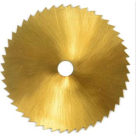 60-mm-hss-kreissägeblatt, 72 Zähne, Titanbeschichtet, Kleine Goldene Trennscheibe Für Metall, Holz Und Kunststoff (6,35 Mm), Sägeblatt