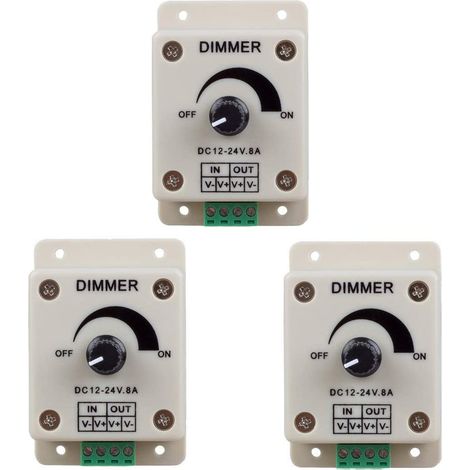 8a Pwm Led-dimmer, 3 Stück, Dimmregler, Monochromer Lichtstreifen