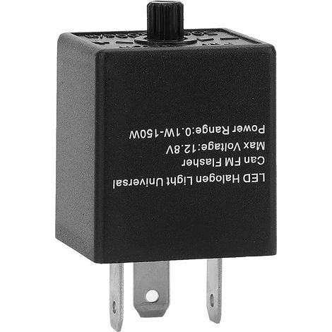 12v/24v 3-pin Einstellbares Led-blinkerrelais Für Motorräder – Elektronisches Led-blinkerrelais Zur Behebung Von Hyperblinken