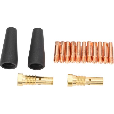 Gasloses Düsenspitzen-set, 15-teilig K3493-1 Mit 1-mm-elektrode (0,039 Zoll), Für Century Fc90, 80gl, Forney Easy Weld 261, 308, 306 Mig-schweißgeräte, Ti Easyflux 125, Ptfe-material