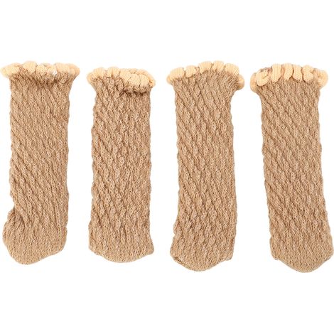 20 Stück Dicke, Gestrickte Tisch- Und Stuhlbeinschoner, Möbelbeinsocken Für Hartholzböden, Elegante Holzoptik