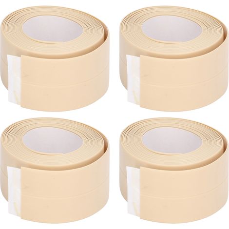 Pvc-küchendichtungsstreifen, 4 Stück, Selbstklebendes, Wasserdichtes Dichtungsband Für Waschbecken Im Badezimmer