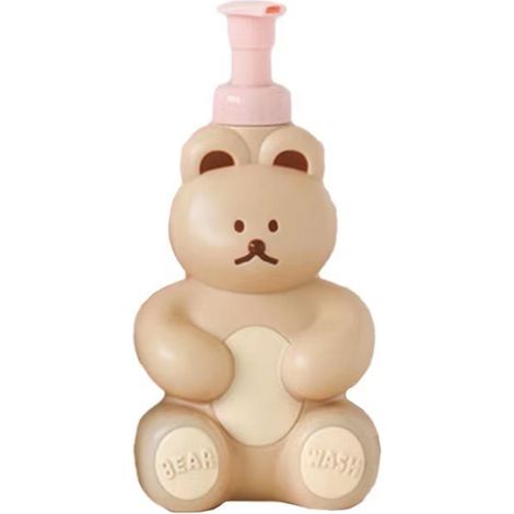 Niedliche, Bärenförmige Schaumseifenpumpe Mit Großem Fassungsvermögen Für Gesichtsreinigung, Duschgel, Handlotion Und Teefarbe