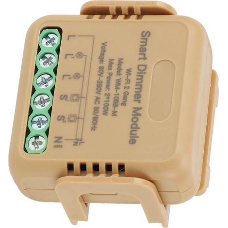 Intelligentes Wlan-dimmmodul, 2-wege, Kabellos, App-gesteuert, Fernbedienung, Sprachtimer, Lichtrelais Für Tuya Ac 90-250v