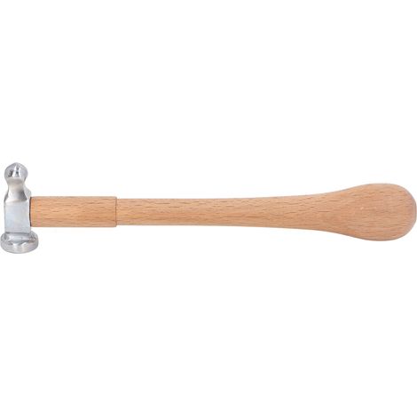 Mini-rundkopfhammer Aus Hochkohlenstoffhaltigem Stahl, Ergonomischer Holzgriff, Kugel Für Die Schmuckherstellung Und Goldschmiedekunst
