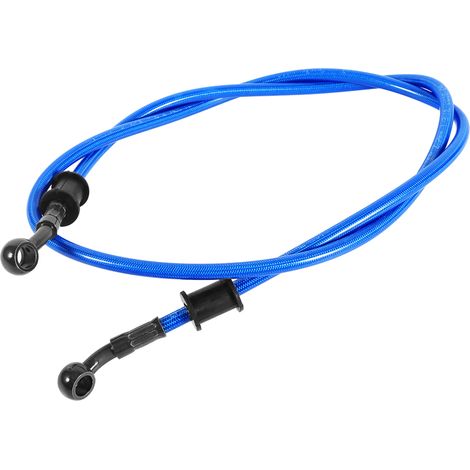 1x60cm Motorrad-brems-, Kupplungs- Und Ölschlauch Aus Geflochtenem Edelstahl, Blau