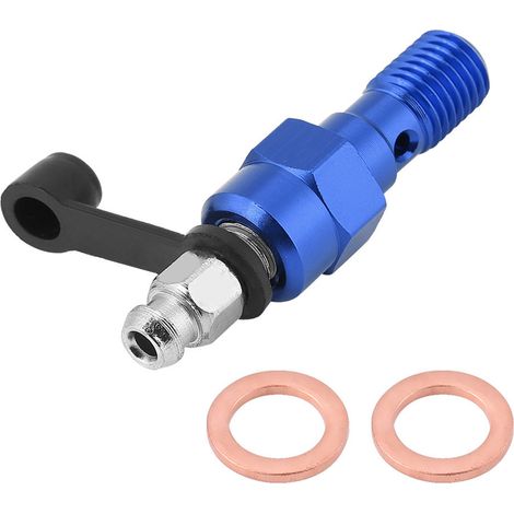 M10x1,0 Mm Entlüftungsschraube Für Hauptbremszylinder Des Motorrads, Hohlschraube, Staubkappe, Blau