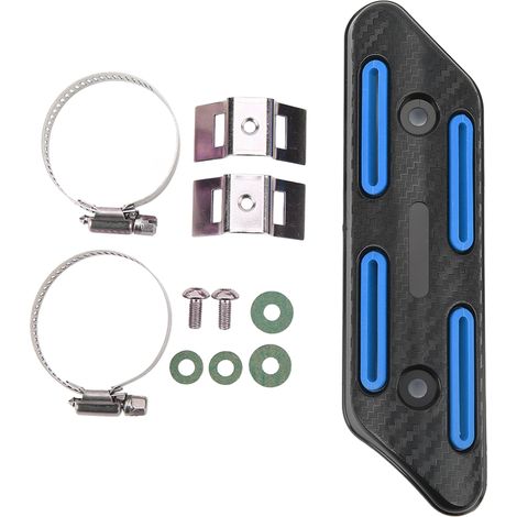 Universeller Hitzeschutz Für Auspuffrohre Mit 27–51 Mm Durchmesser, Passend Für Motorräder, Quads, Mountainbikes Und Roller, Blau