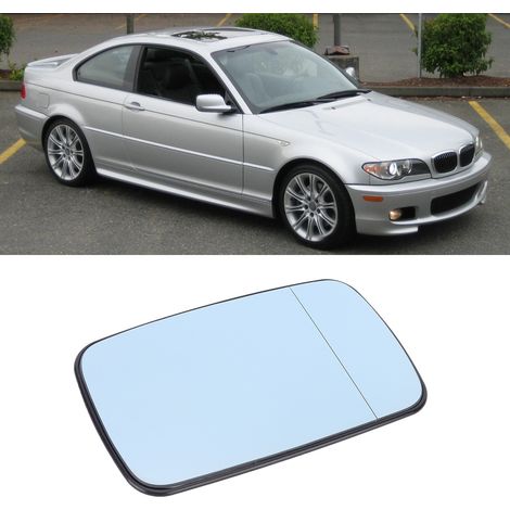 Beheizbares Außenspiegelglas Rechts, Blau, Passend Für 3er Bmw (e46) Baujahre 1998–2005
