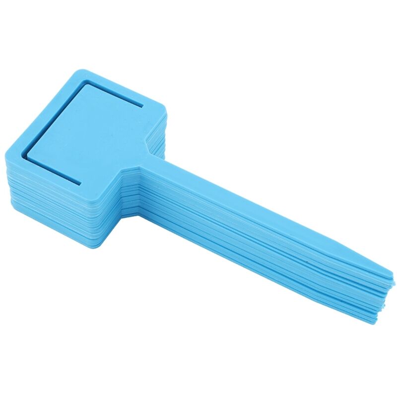 20 Stück Wasserdichte, Strapazierfähige Pvc-gartenpflanzenetiketten, Blumen- Und Saatgutset, Blau