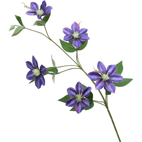 Künstliche Clematisblume, Wunderschöne, Farbenfrohe Jungpflanzen, Bereit Für Gartenvase Und Tischdekoration (230111qy06-3)