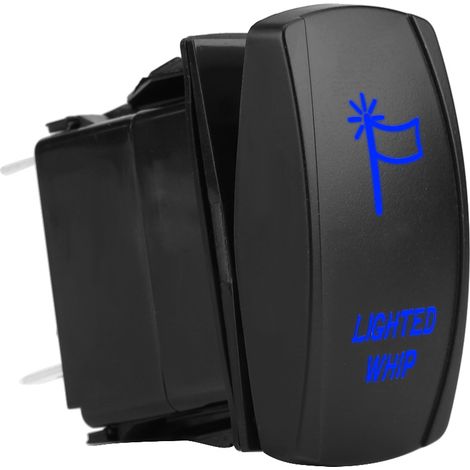 5-poliger Laserbeleuchteter Peitschen-wippschalter Ein/aus Led-licht 12v-20a 24v-10a (blau)