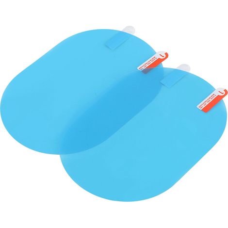 Regenschutzfolie Für Auto-rückspiegel, Selbstklebende Antibeschlagfolie, Oval, 100 X 145 Mm, Blau