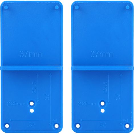 Scharnierlochöffner, Bohrschablone Aus Kunststoff, Praktische Und Langlebige Blaue Schablone, Schablonenpositionierer Für Die Türschrankmontage