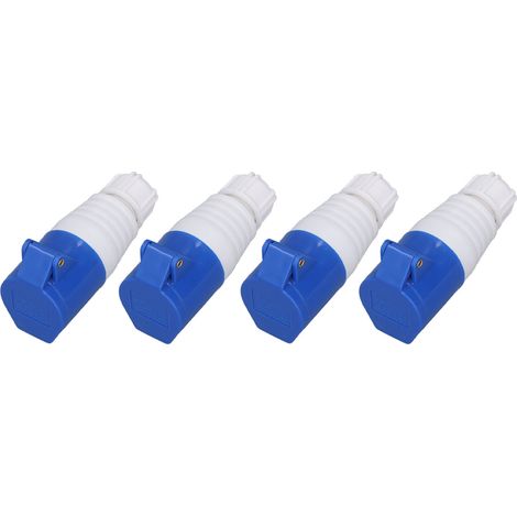3-poliger Wasserdichter Industriestecker, 4 Stück, Ip44 220–250 V
