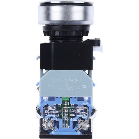 Blau Beleuchteter Drucktaster, 30 Mm Einbaudurchmesser, Gq38 Ac220v Industrieanschluss (selbstverriegelnd)