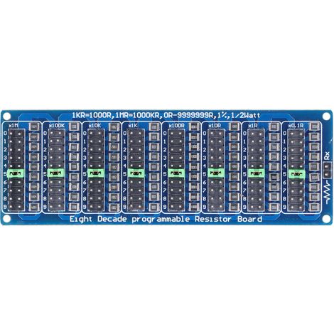 Programmierbare Widerstandsplatine, Schraubklemmenblock 0,1 Ω Bis 9999999 Ω, 8-teiliges Präzisionsbauteil