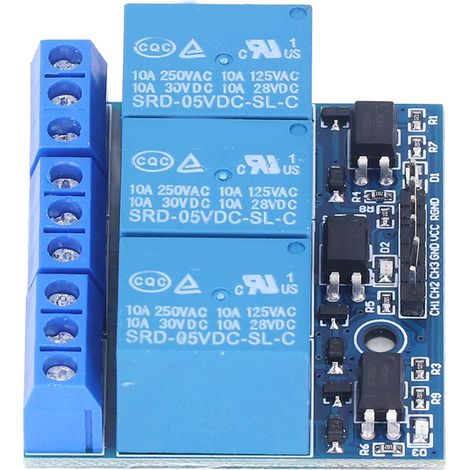 3-kanal-relaismodul, Hochspannungsplatine Mit Isoliertem Optokoppler, 5-v-low-level-trigger (3,3-v-kompatibel), 3-v-7-v-trigger
