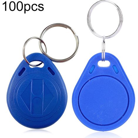 100 Blaue Rfid-proximity-karten-schlüsselanhänger Für Die Zutrittskontrolle (ausweiskarte)