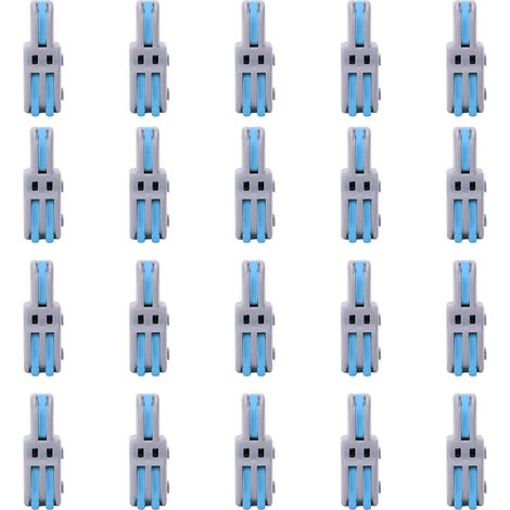 20-teiliger Schnellanschlussblock, 1-zu-2-ausgangsdrahtverbinder, T-förmiger Druckknopf-verteiler Splf12a (blau)