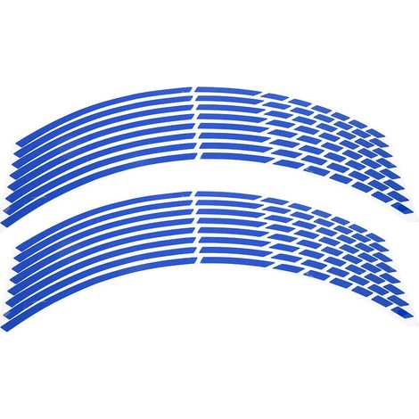 16 Stück Reflektierende Felgenstreifenaufkleber Für Fahrräder/motorräder (16-18 Zoll), Dekorationszubehör (blau)