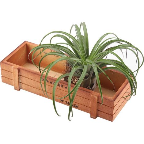 Vintage-gartenblumenkasten Aus Holz, Rechteckiger Hohltopf Für Sukkulenten, Fensterkasten, Nachttisch-pflanzgefäß, 22,7 X 10 X 4,8 Cm / 8,9 X 3,9 X 1,9 Zoll