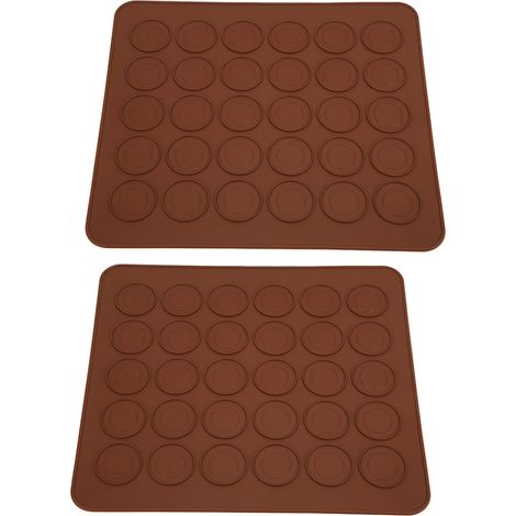 2-teilige Silikon-backmatte Mit 30 Löchern, Antihaftbeschichtet, Für Macarons, Als Ofenmatte, Küchenbackzubehör