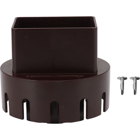 Fallrohradapter, Kunststoff-abflussadapter, Ersatz-fallrohrverbinder Mit Schrauben, Braun, S 2x3 Zoll