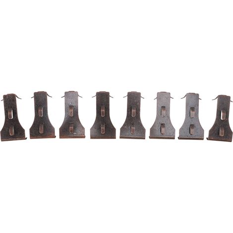 Set Mit 8 Stahl-ziegelhaken Für Ziegelsteine In Standardgröße Mit Einer Höhe Von 5,7 Cm Bis 6 Cm.