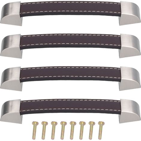 Brauner Möbelgriff, 4 Sets Rechteckige Schubladengriffe Für Schrankseitentüren, Gepäck